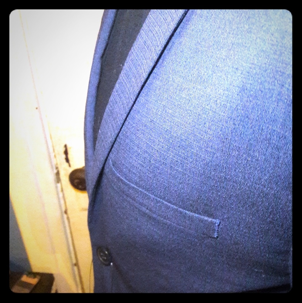 Navy blue men's blazer